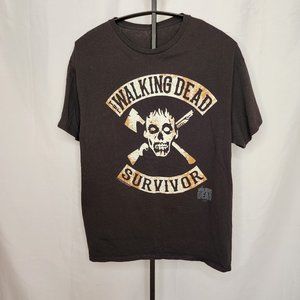 The Walking Dead Survivor AMC T-Shirt Black Fits Like Large Short Sleeves.